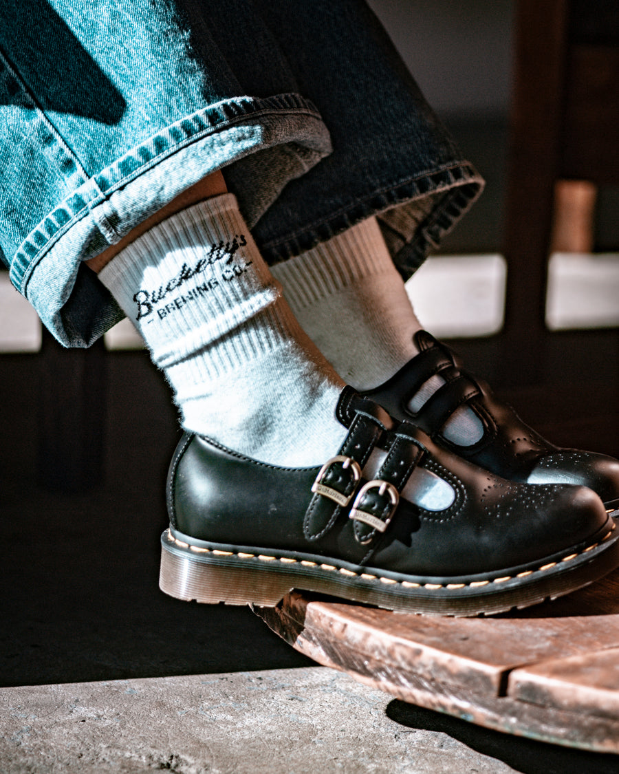 Bucketty's Socks - Single Pair (White, Green, or Black)